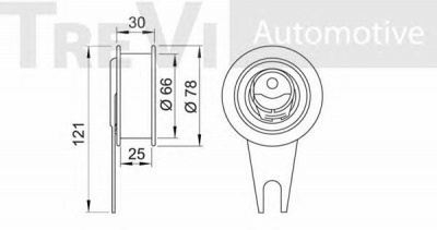 TREVI AUTOMOTIVE td1027 -  Натяжной ролик, ремень ГРМ